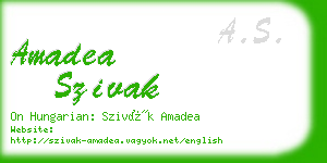 amadea szivak business card